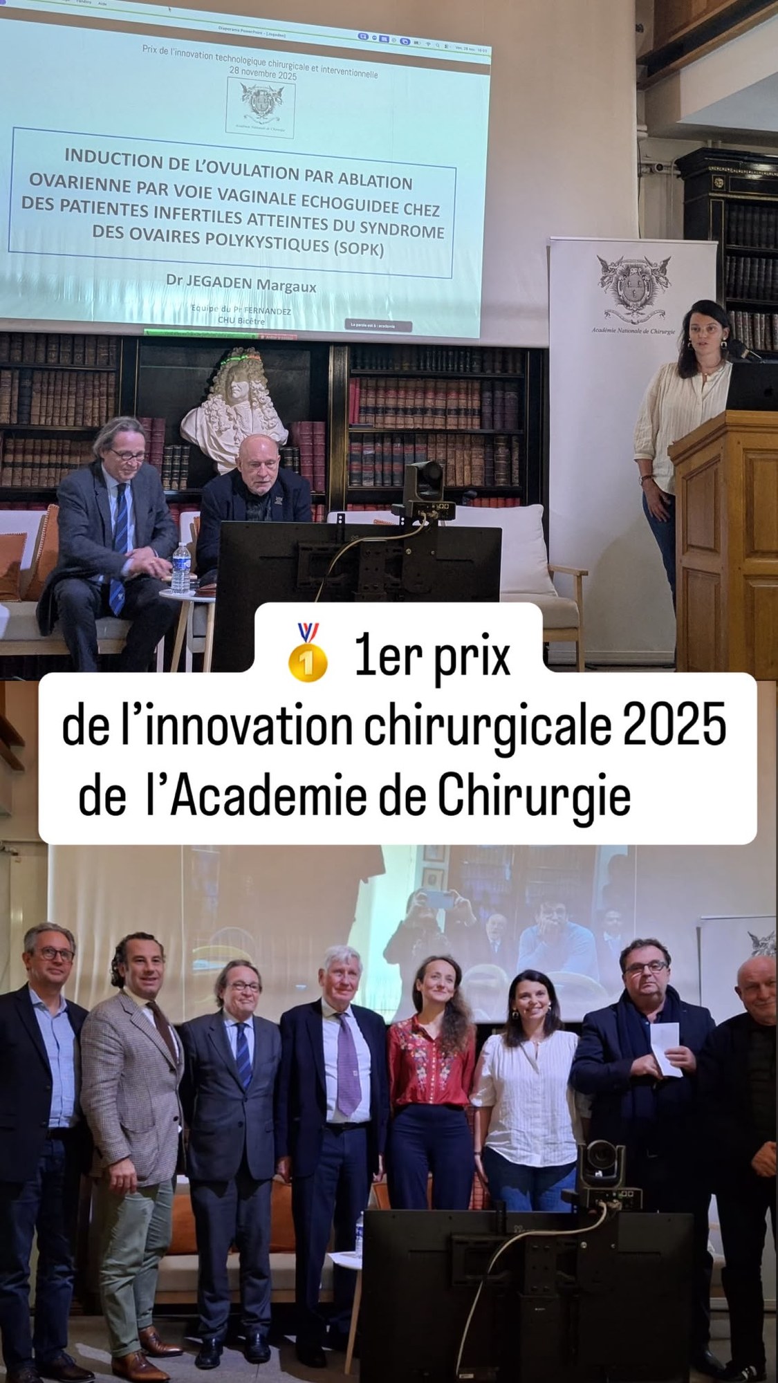 Remise du 1ᵉʳ Prix de l’Innovation Chirurgicale à l’Académie Nationale de Chirurgie
