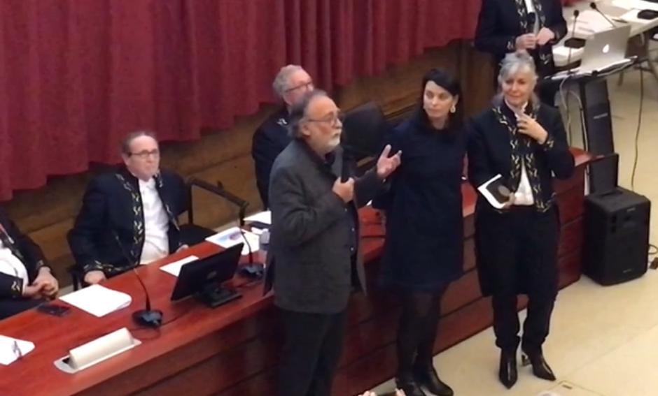 Cérémonie de remise du prix dans l’amphithéâtre de l’Académie Nationale de Chirurgie